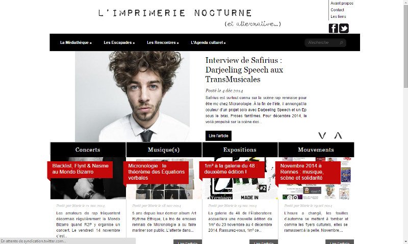 Capture d'écran Imprimerie Nocturne